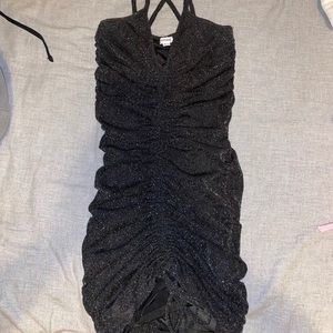 x-small Garage sparkly black dress